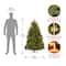 5 ft. Pre-Lit Feel Real® Newberry® Spruce Hinged Artificial Christmas Tree, Dual Color® LED Lights